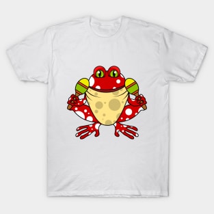 Funny frog with table tennis racket T-Shirt